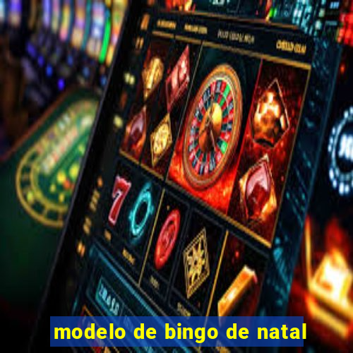 modelo de bingo de natal